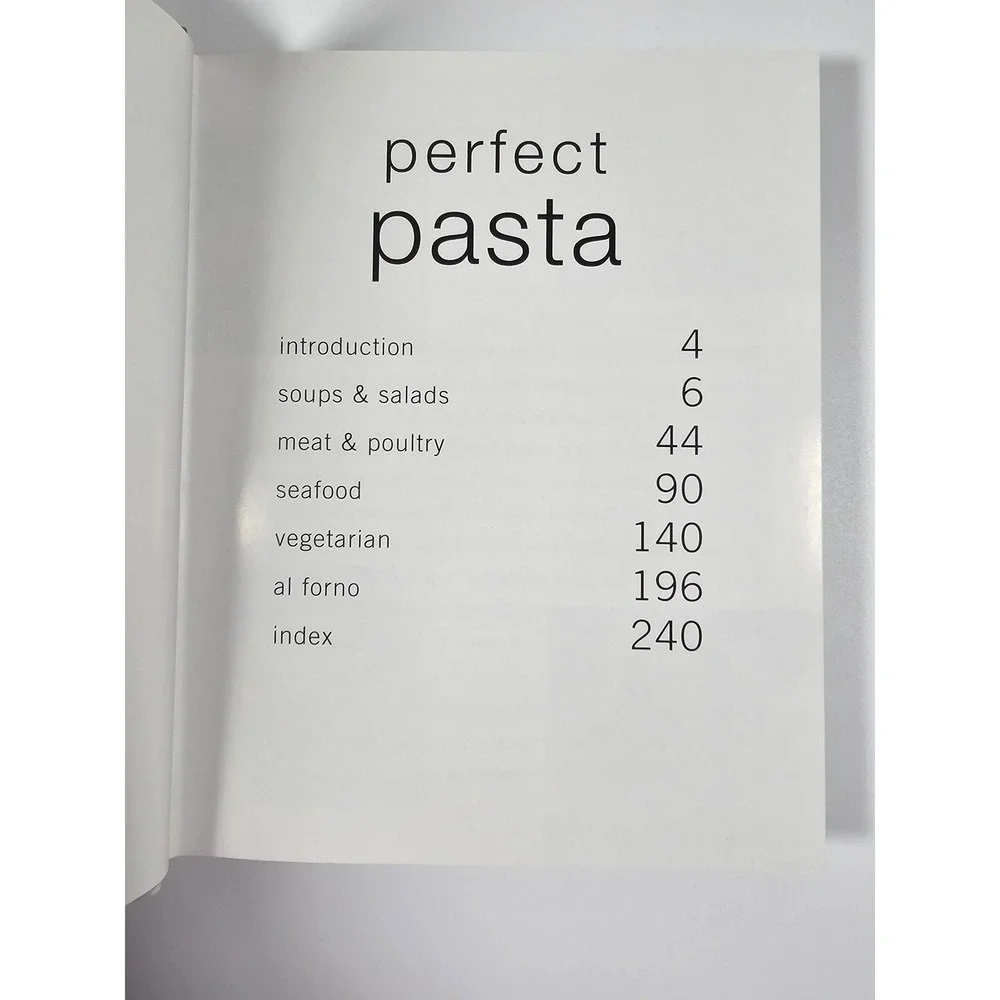 Perfect Pasta Cookbook Parragon Publishing 100+ Essential Recipes Hardcover 2007